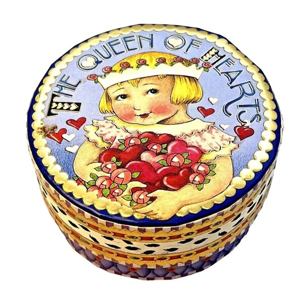 MARY ENGELBREIT Pooch & Sweetheart ‘THE QUEEN OF HEARTS’ Trinket Box - Picture 1 of 12